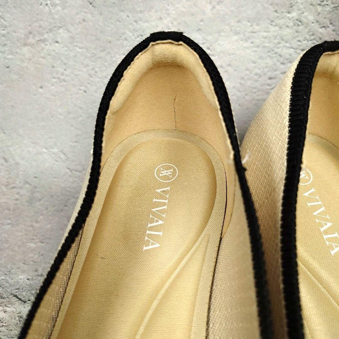 【人気デザイン】極美品VIVAIA【40】バイカラー チャンキーヒール パンプス