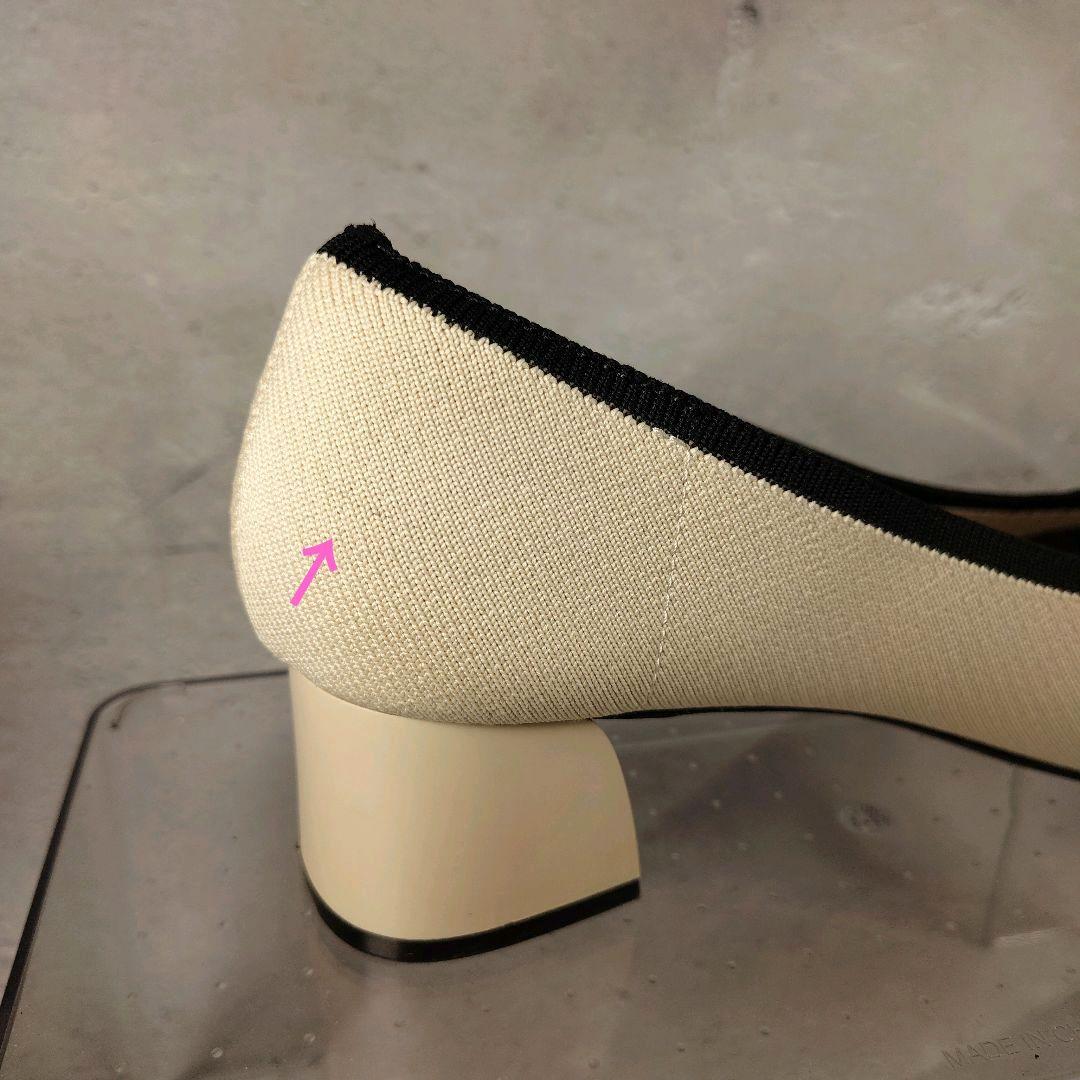 【人気デザイン】極美品VIVAIA【40】バイカラー チャンキーヒール パンプス