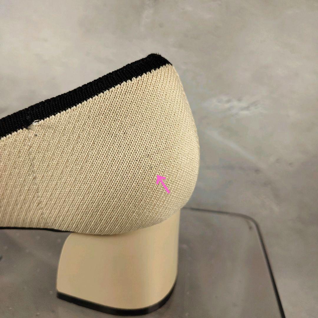 【人気デザイン】極美品VIVAIA【40】バイカラー チャンキーヒール パンプス