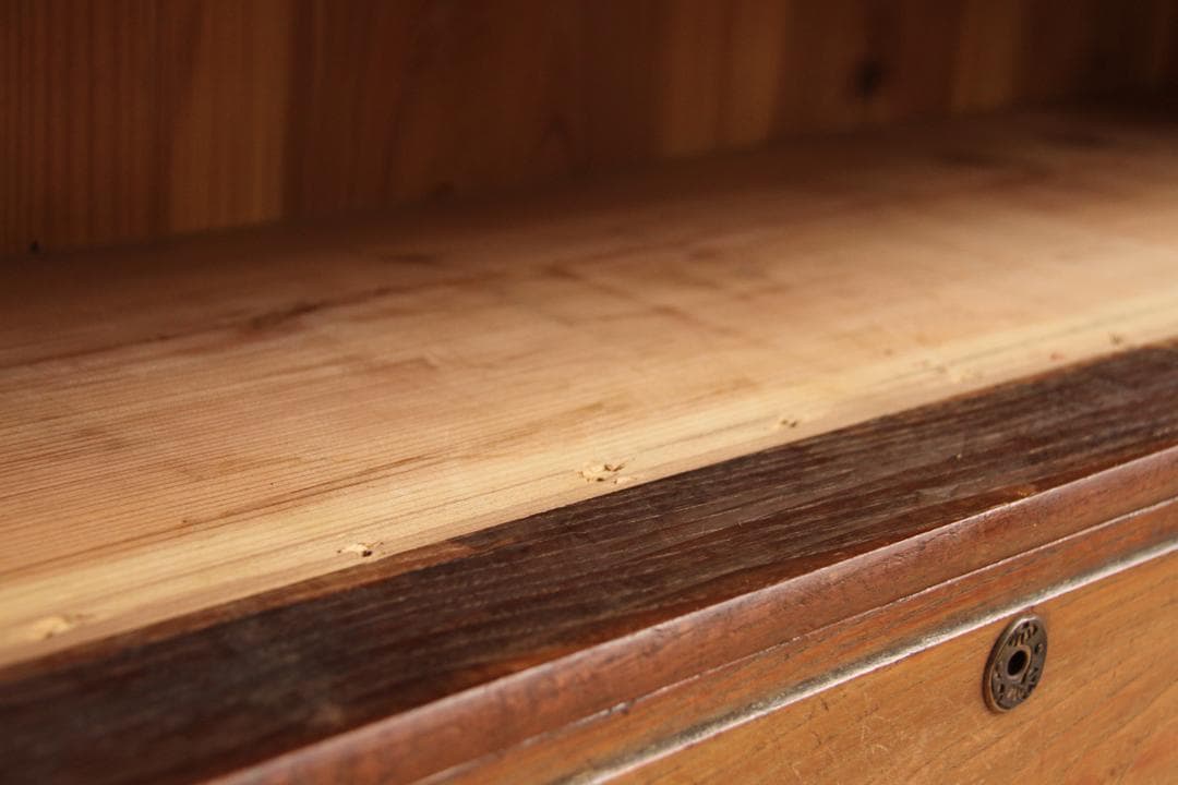 棚　木製　２段　古道具　古家具　アンティーク　ヴィンテージ　レトロ