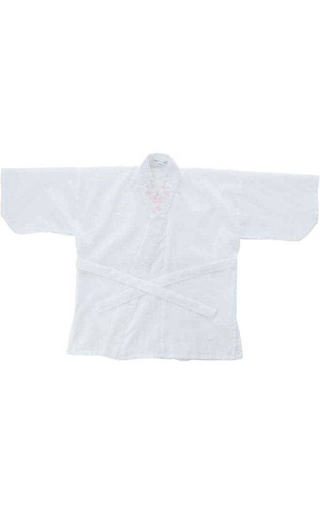 花柄着物ドレス 水色×桃色