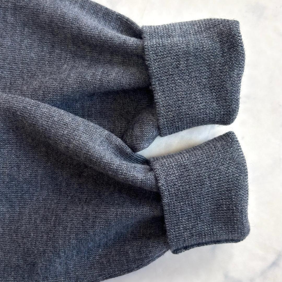 美品 グランサッソ ドライバーズニット カーディガン グレー 46 tz6