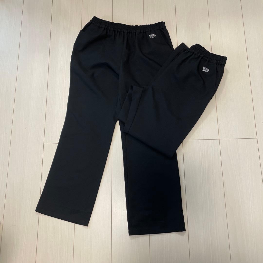 ナチュラルビューティー　白衣　上下セット(ジャケット黒、白2セット)