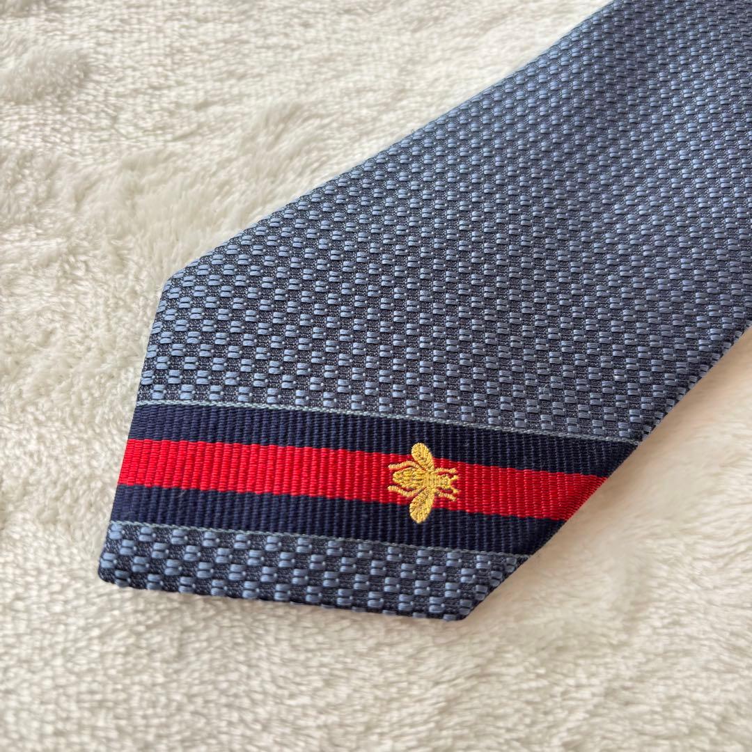 【未使用級✨️】グッチ GUCCI ソリッドタイ シェリーライン メンズ ネクタイ