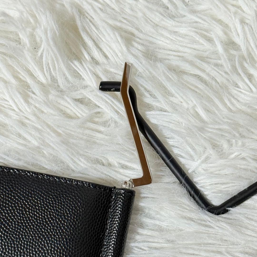 ⭐️未使用⭐️　サンローラン　マネークリップ　二つ折り財布　シルバー金具　黒