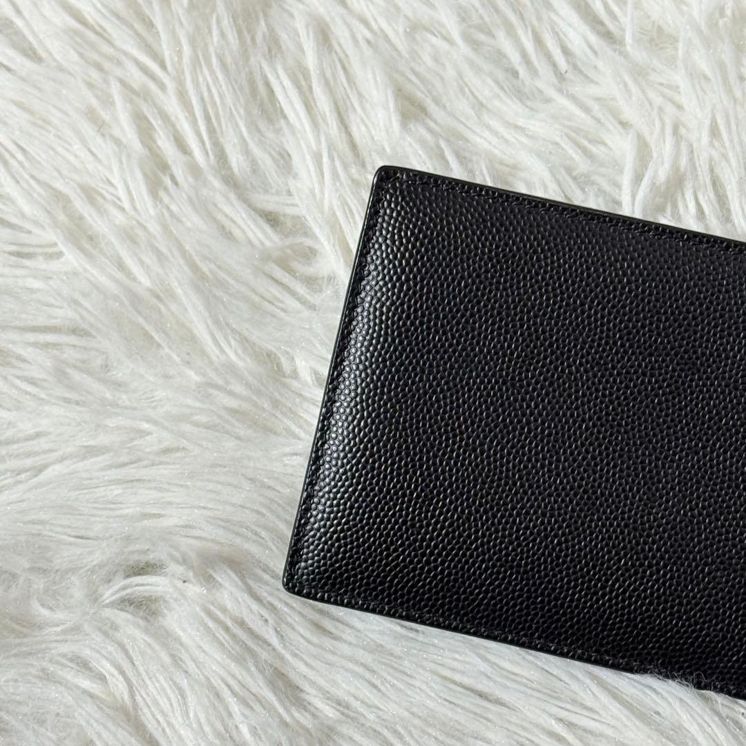 ⭐️未使用⭐️　サンローラン　マネークリップ　二つ折り財布　シルバー金具　黒