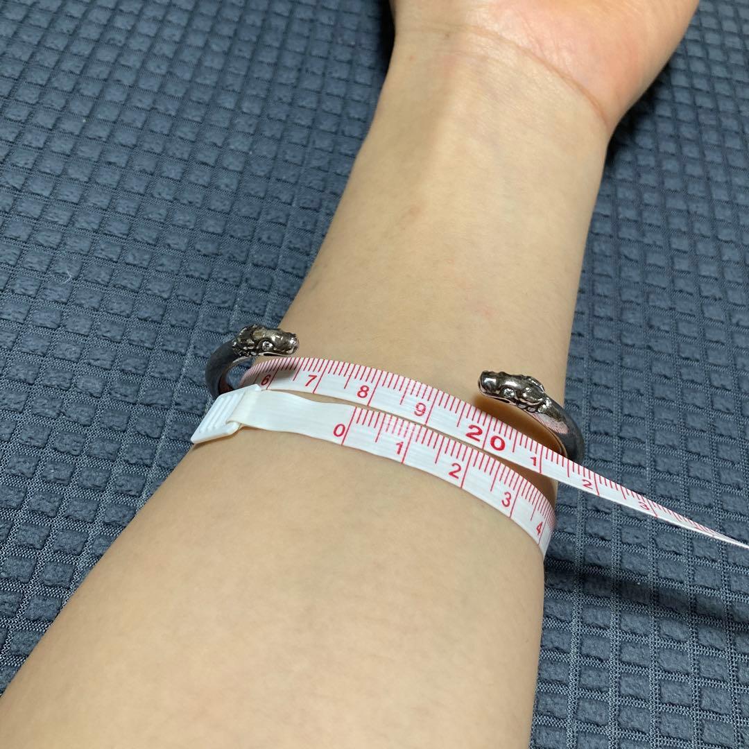 クロムハーツダブルドッグ パヴェダイヤモンドバングルシルバー925