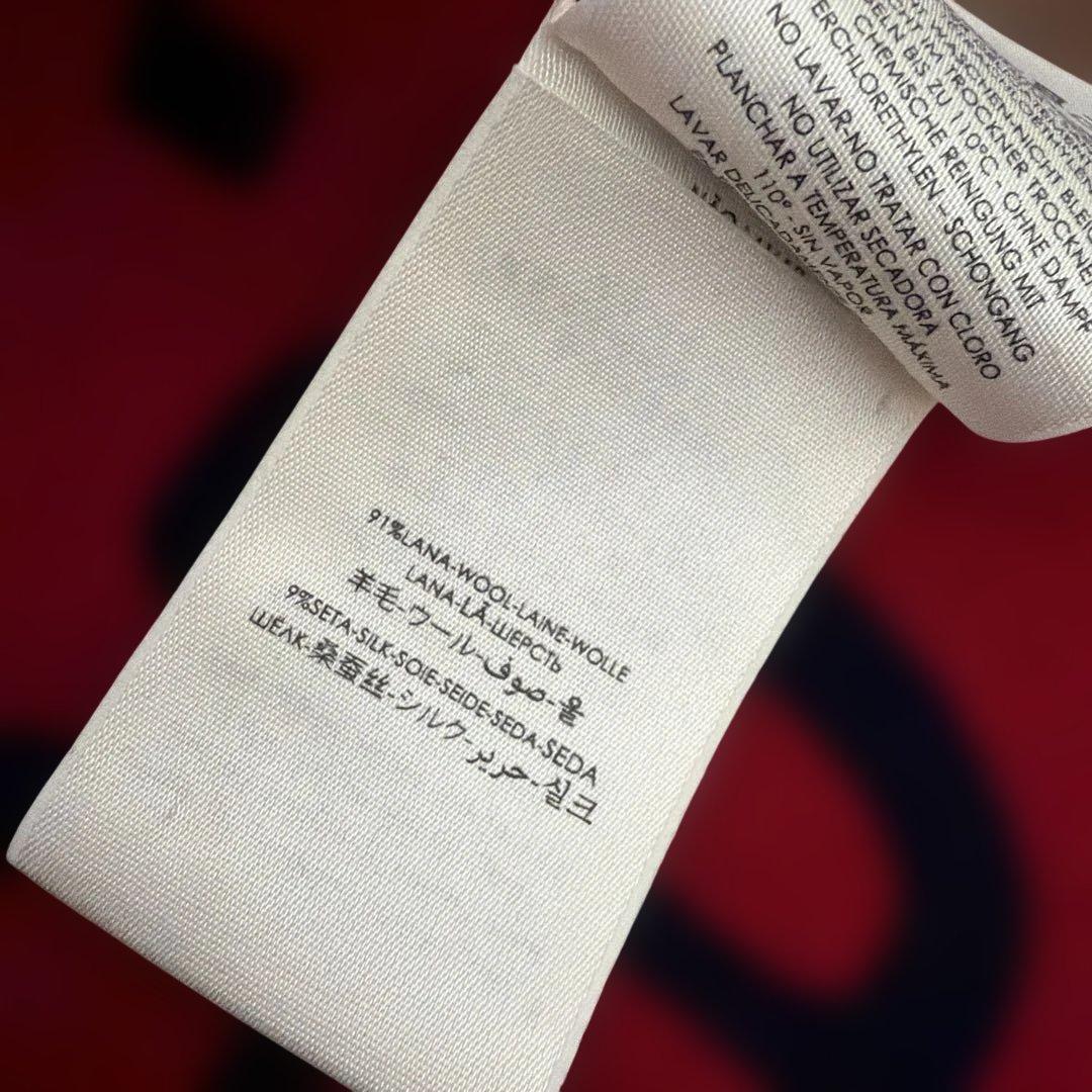 GUCCI GGロゴ ネイビー レッド マフラー