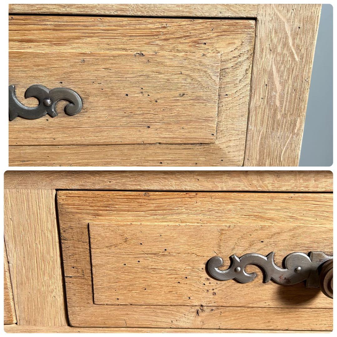 フランス アンティーク サイドテーブル 引き出し2杯　木製 コンソール　剥離