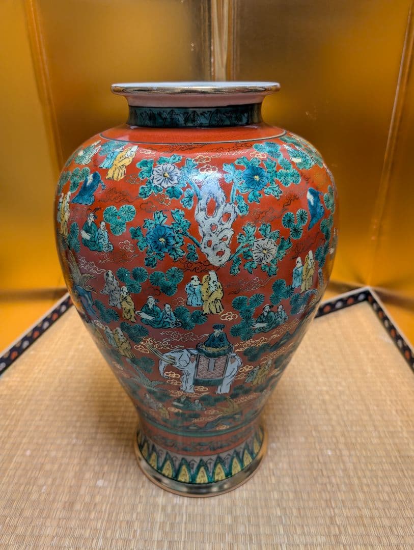 九谷焼　大型花瓶　壺　木米