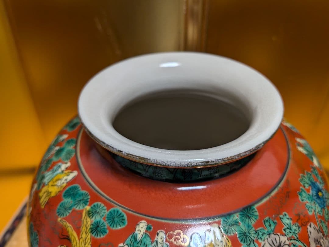 九谷焼　大型花瓶　壺　木米