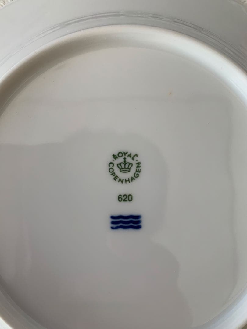 ロイヤルコペンハーゲン ホワイトフルーテッドハーフレースプレート 19cm4枚