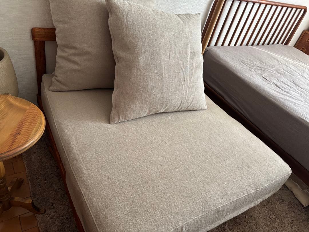 リセノ　あぐらソファ　1.5人掛け　ビンテージレッド　定価13.3万　ACTUS