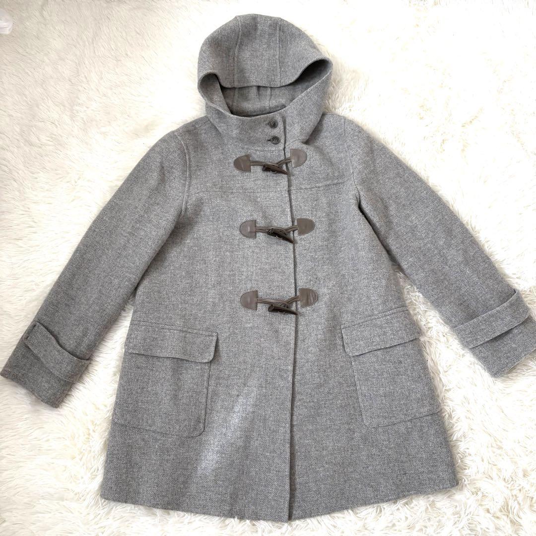 極美品☆現行　レリアン　Leilian ダッフルコート　ライトグレー　11号　L