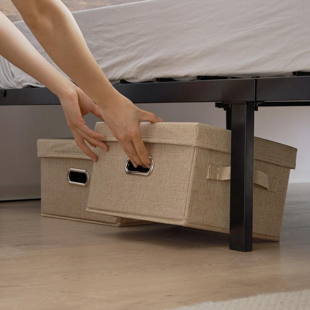 セール！【D・ダブル】高級ベッドフレーム・コンセント付き　BROWN