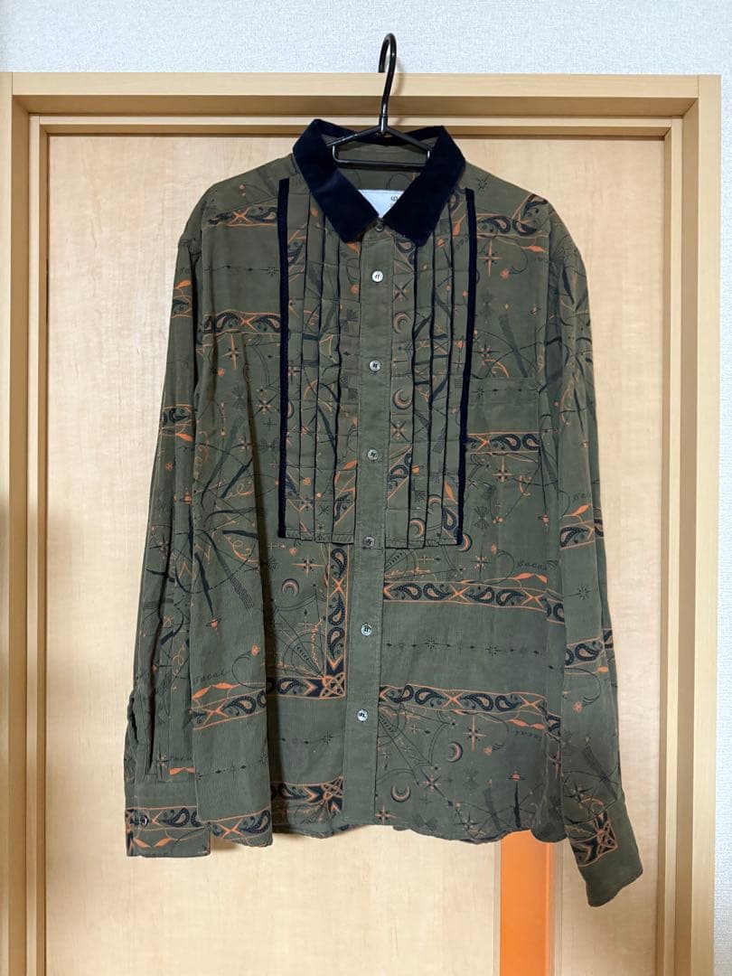 sacai Dr.woo シャツ　サカイ　ドクターウー　バンダナ柄