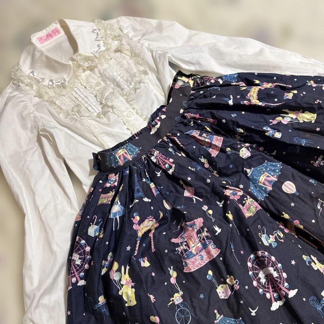 ブラウス＆スカートセットコーディネート