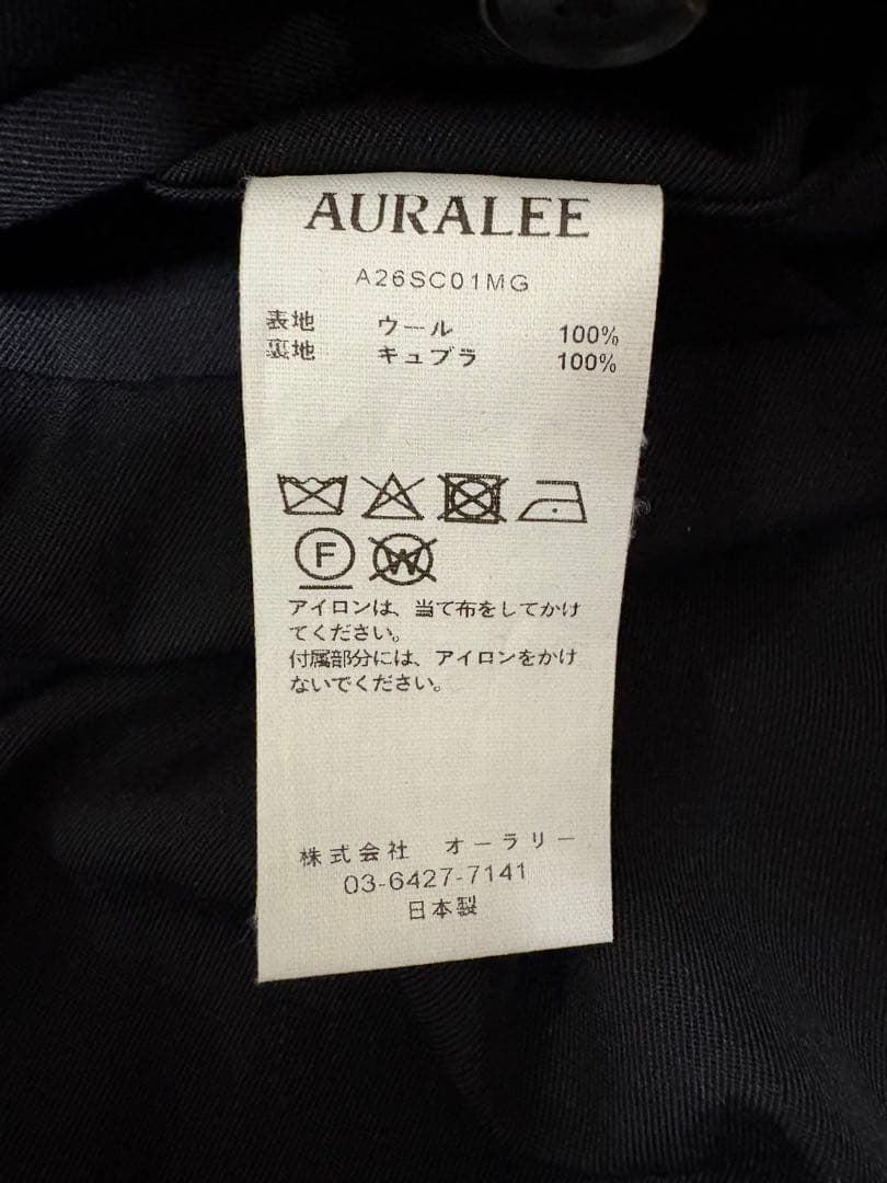 新品 26SS AURALEE オーラリー ライトウールマックスギャバジンコート