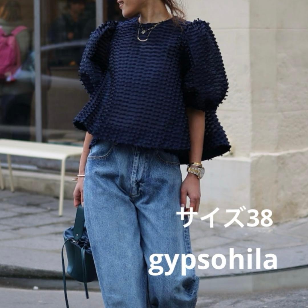 【ジプソフィア 】クリスタル ブラウス　色ネイビー　サイズ38