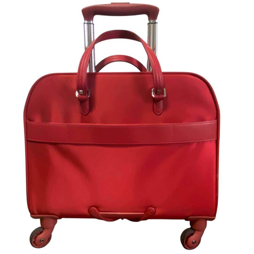 希少美品　サムソナイト　キャリーケース　機内持ち込み　赤　４輪　収納ハンドル