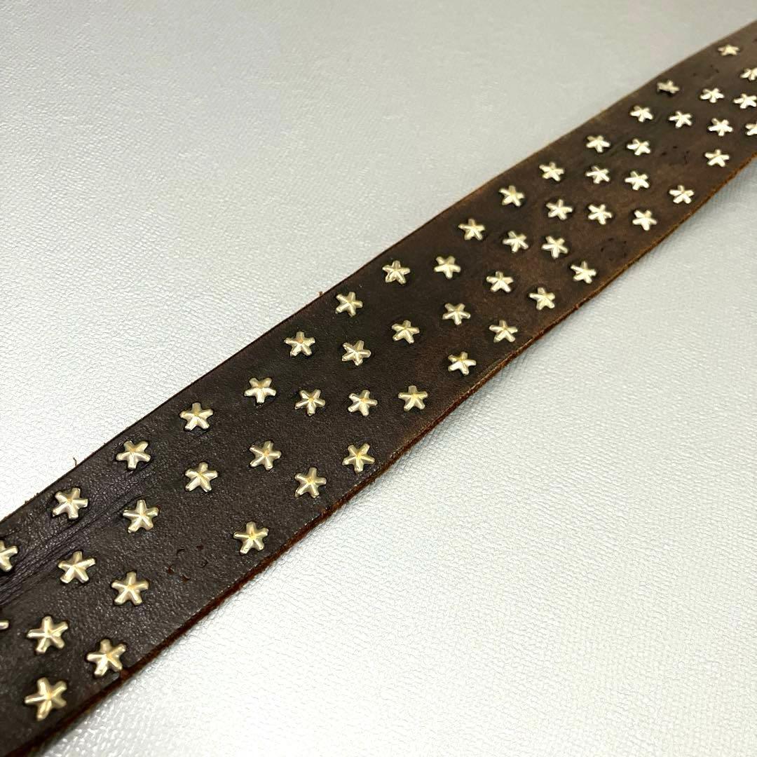 極希少✨　HTC　レザーベルト　スタースタッズ　34インチ　ヴィンテージ