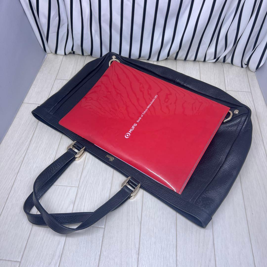【美品】GUCCI×グッチ オールレザーA4収納可能トートバッグ