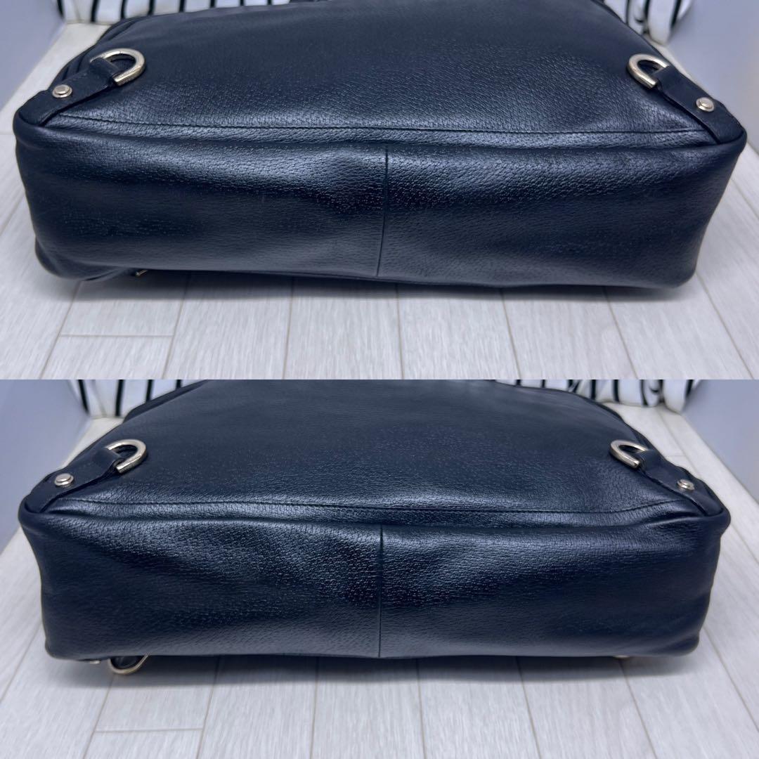 【美品】GUCCI×グッチ オールレザーA4収納可能トートバッグ