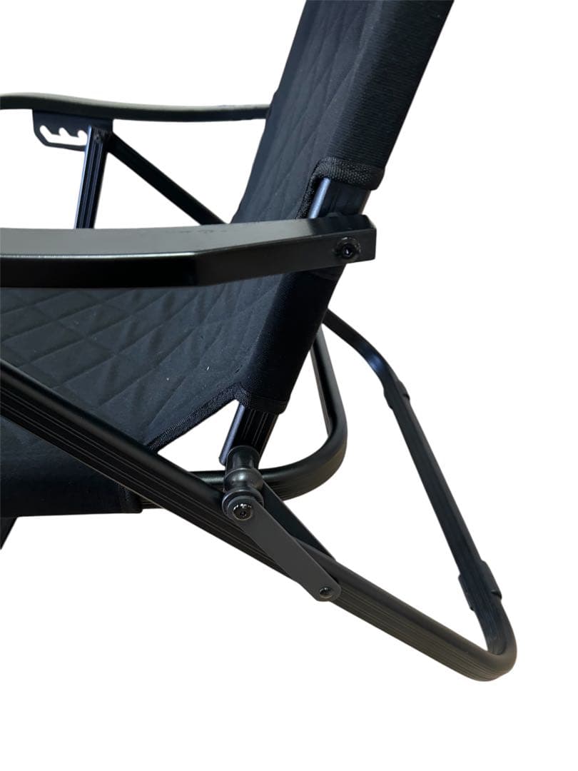 極美品　RcrCamp リクライニングローチェア 収納袋付き ブラック