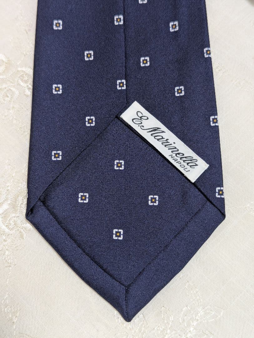 美品★マリネッラ　ネイビー　シルヴィオ　限定　復刻モデル　小紋柄　セッテピエゲ