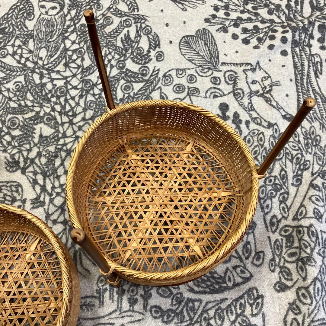 竹細工 ３段籠 職人技