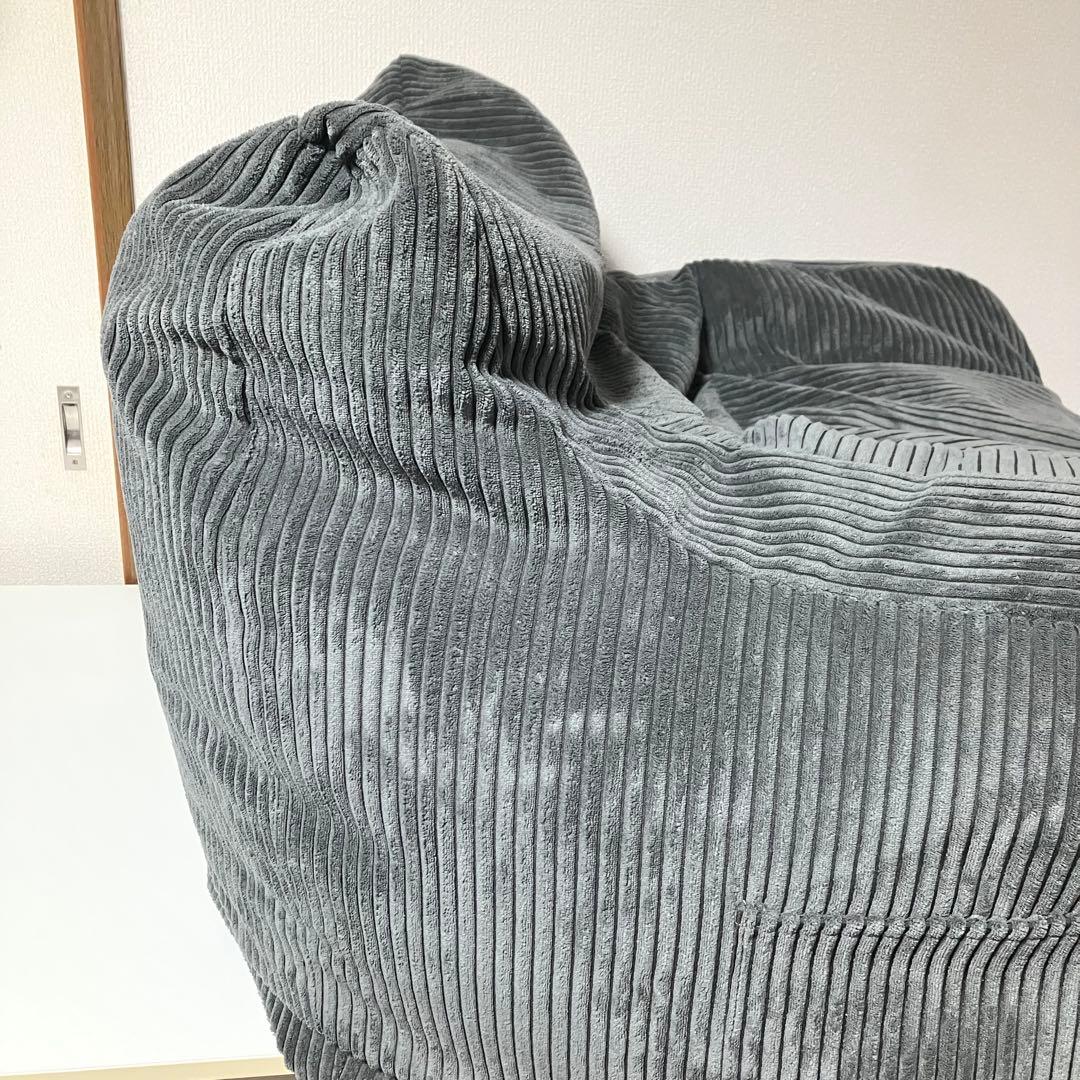 【美品】 LOOSY HUGME 1人掛けビーズソファ CHARCOAL ソファ