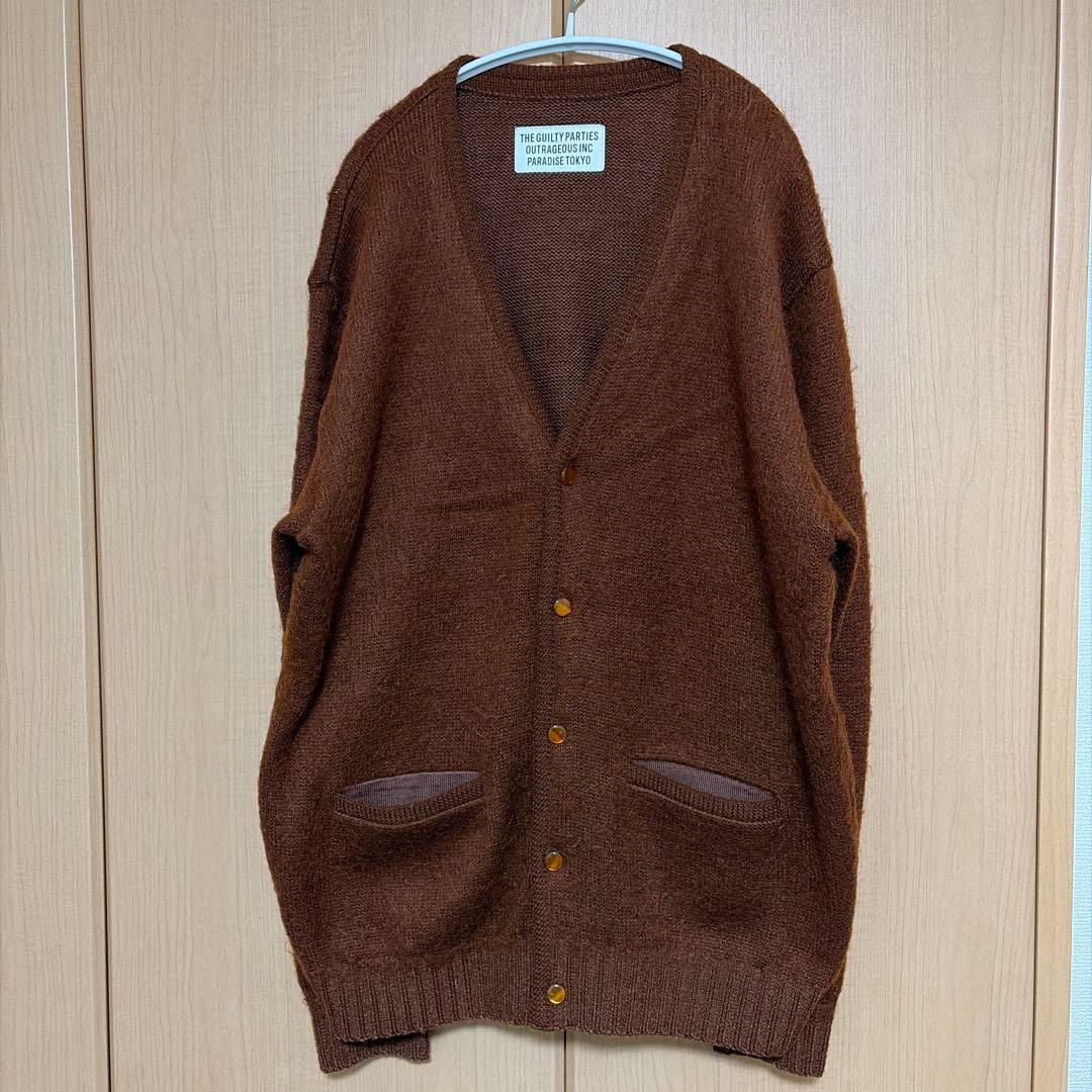 ワコマリア　THE GUILTY PARTIES モヘヤカーディガン　ブラウン