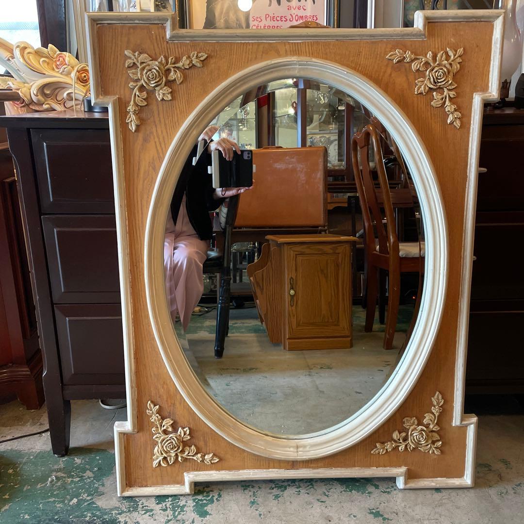 イタリア・アンティーク壁掛けミラー