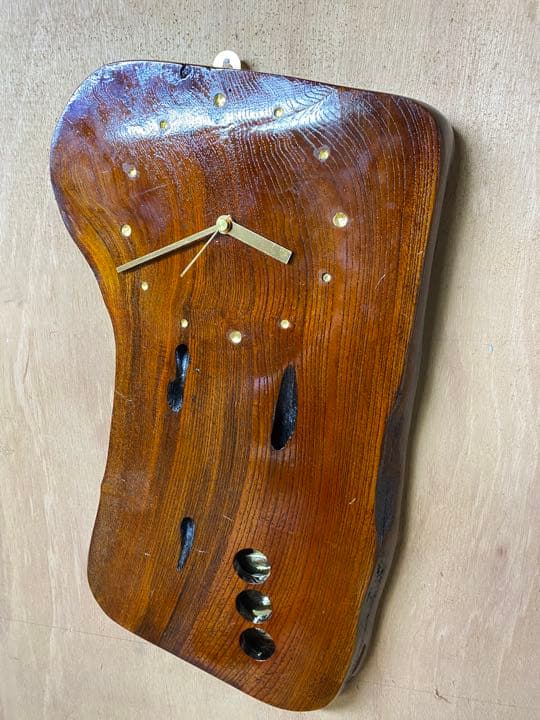 時計　オブジェ　木工　家具　壁掛け時計　インテリア　004