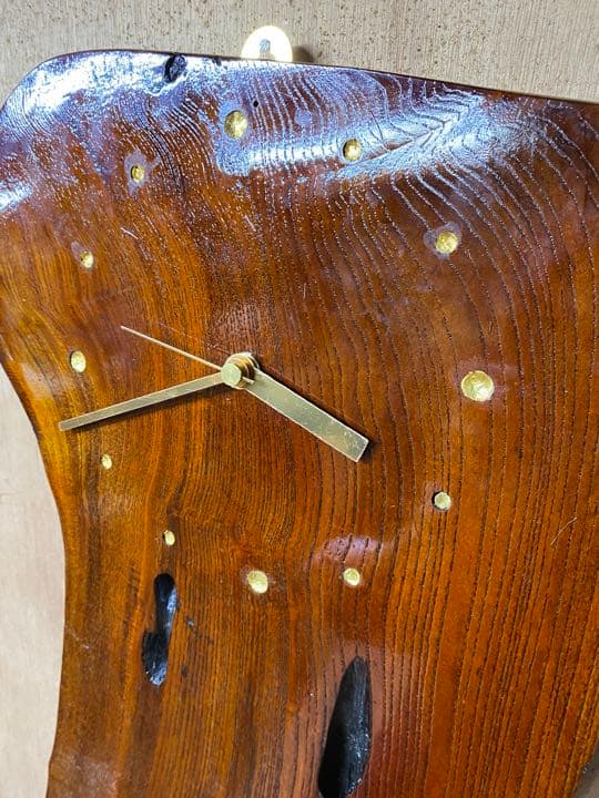 時計　オブジェ　木工　家具　壁掛け時計　インテリア　004