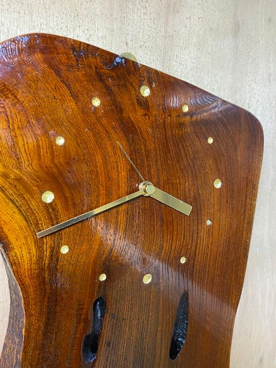 時計　オブジェ　木工　家具　壁掛け時計　インテリア　004