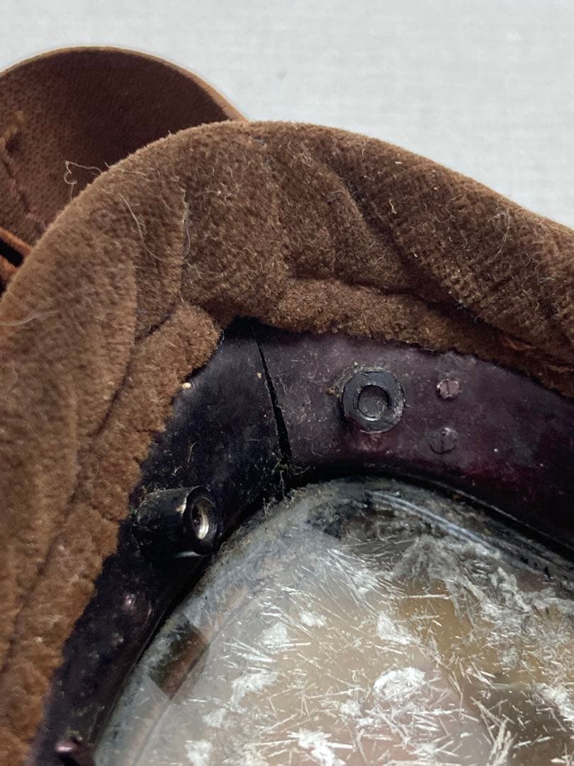 航空眼鏡　ゴーグル　飛行機マーク（青木ー深澤航空光機）　旧日本軍　希少