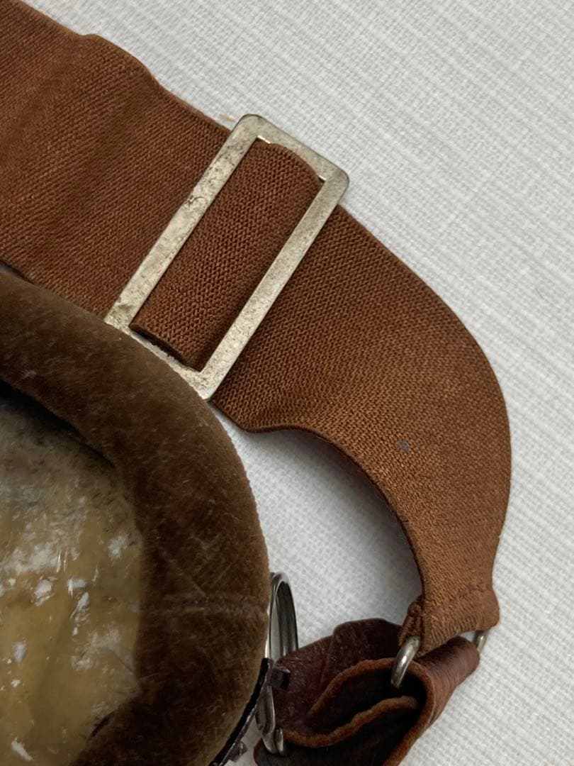 航空眼鏡　ゴーグル　飛行機マーク（青木ー深澤航空光機）　旧日本軍　希少