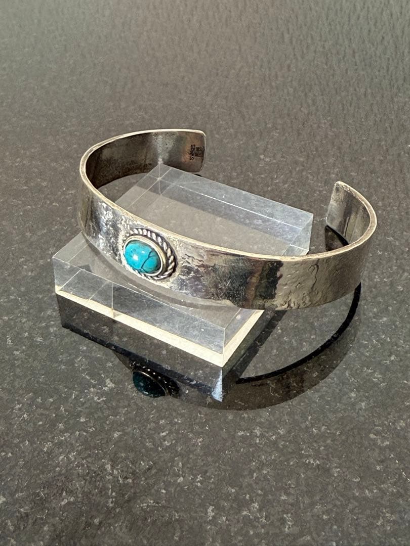 THE BEACH TRIP ターコイズ付き シルバーバングル