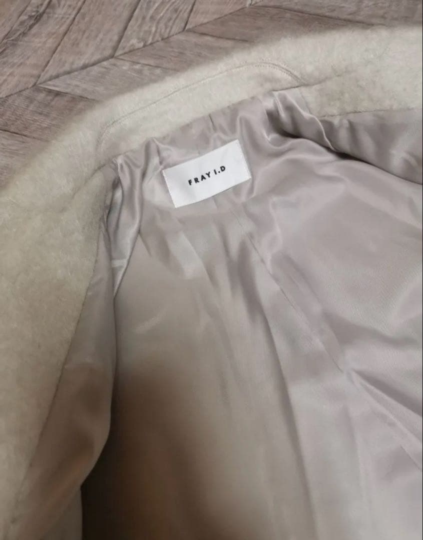 フレイアイディー　未使用　試着のみ テーラードシャギーコート　モヘアコート