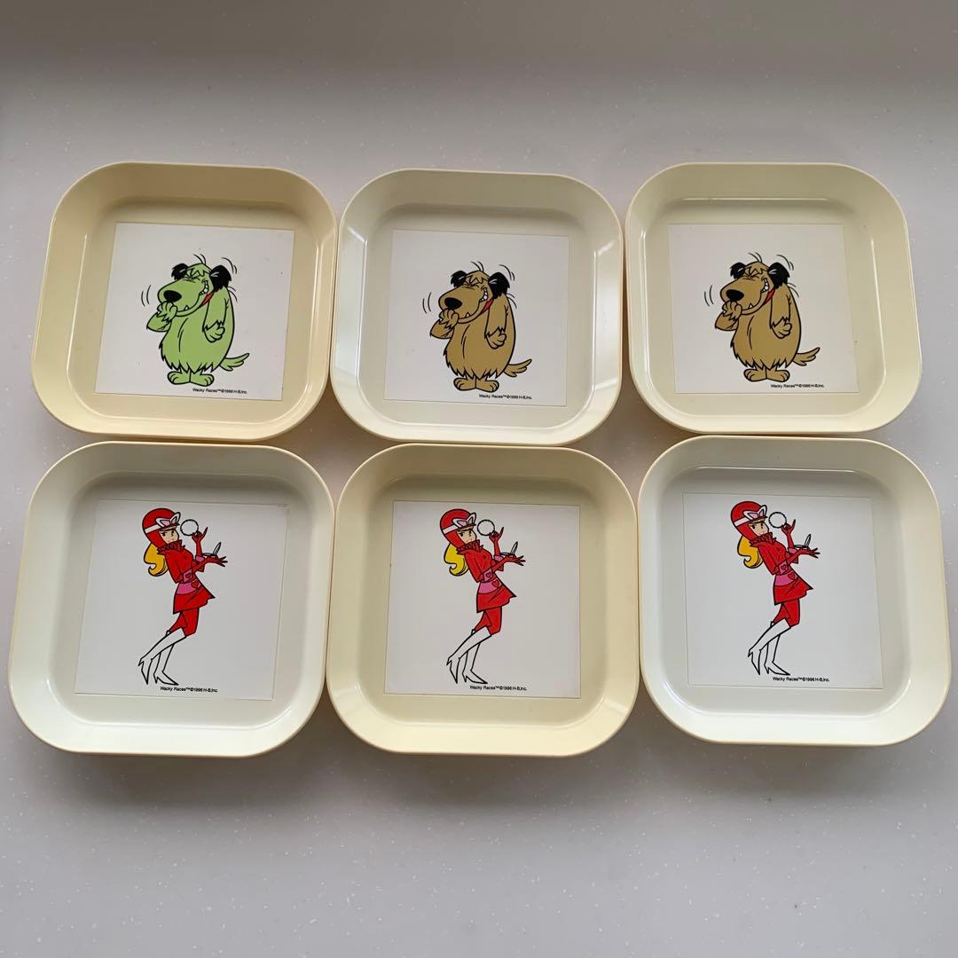 Wacky Races スクエアプレート 6枚セット　色違い有