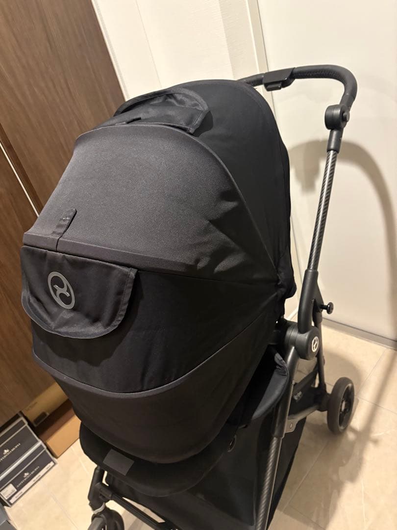 送料込み付属品付★Cybex Melio ベビーカー ディープブラック2023