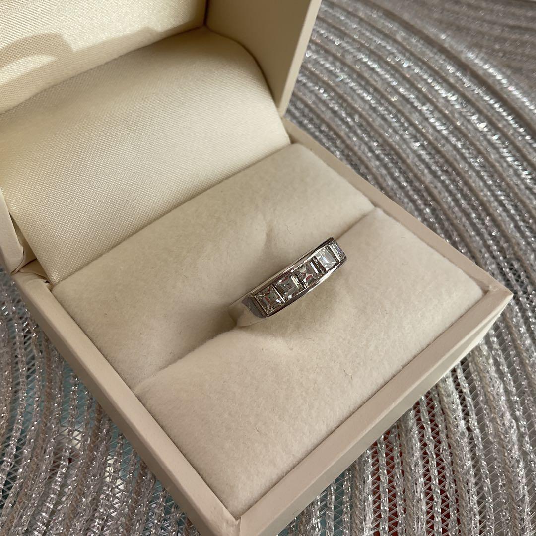 ダイヤモンド　1、54ct一文字プリンセスカットリング