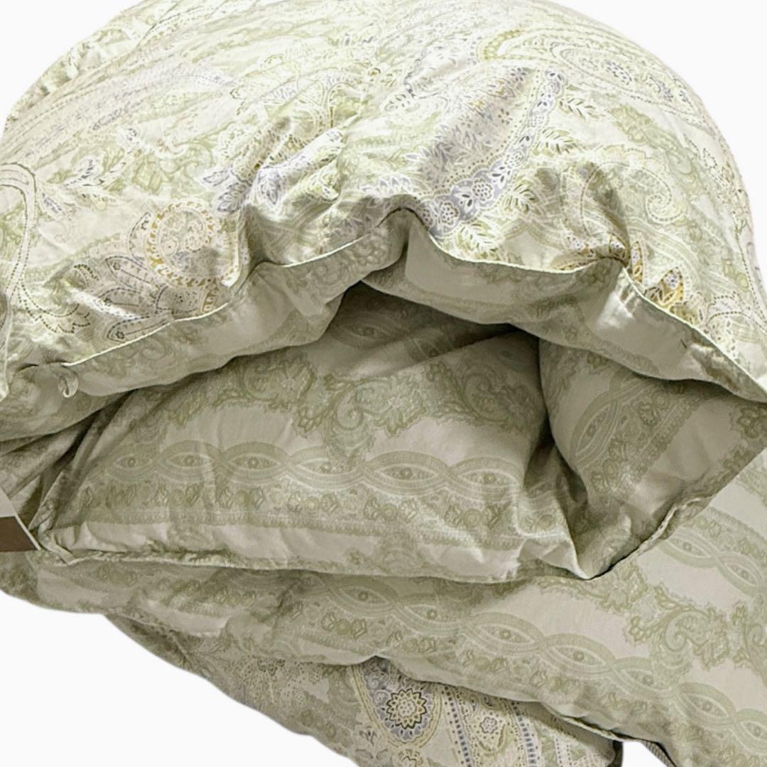 西川　高級カナダ産羽毛掛け布団 シングル150cm x 210cm グリーン