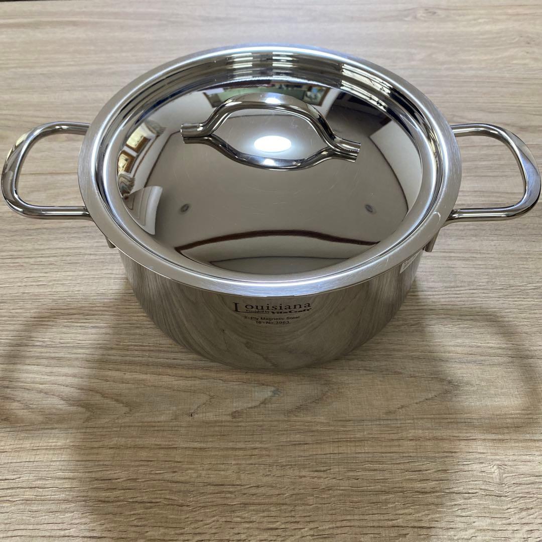 ルイジアナ　ビタクラフト　両手鍋20cmSGマーク付新品未使用品IH対応ブック付