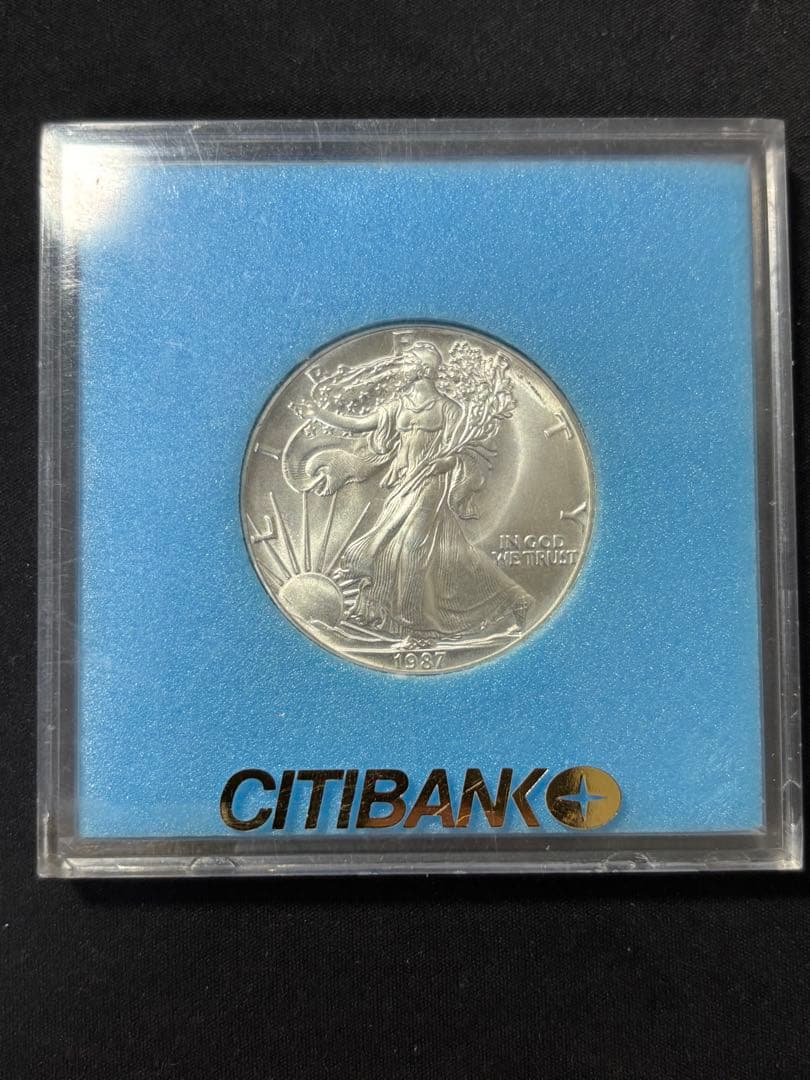 イーグル銀貨　1987年　アメリカ合衆国造幣局発行　1オンス銀貨　純銀31.1g