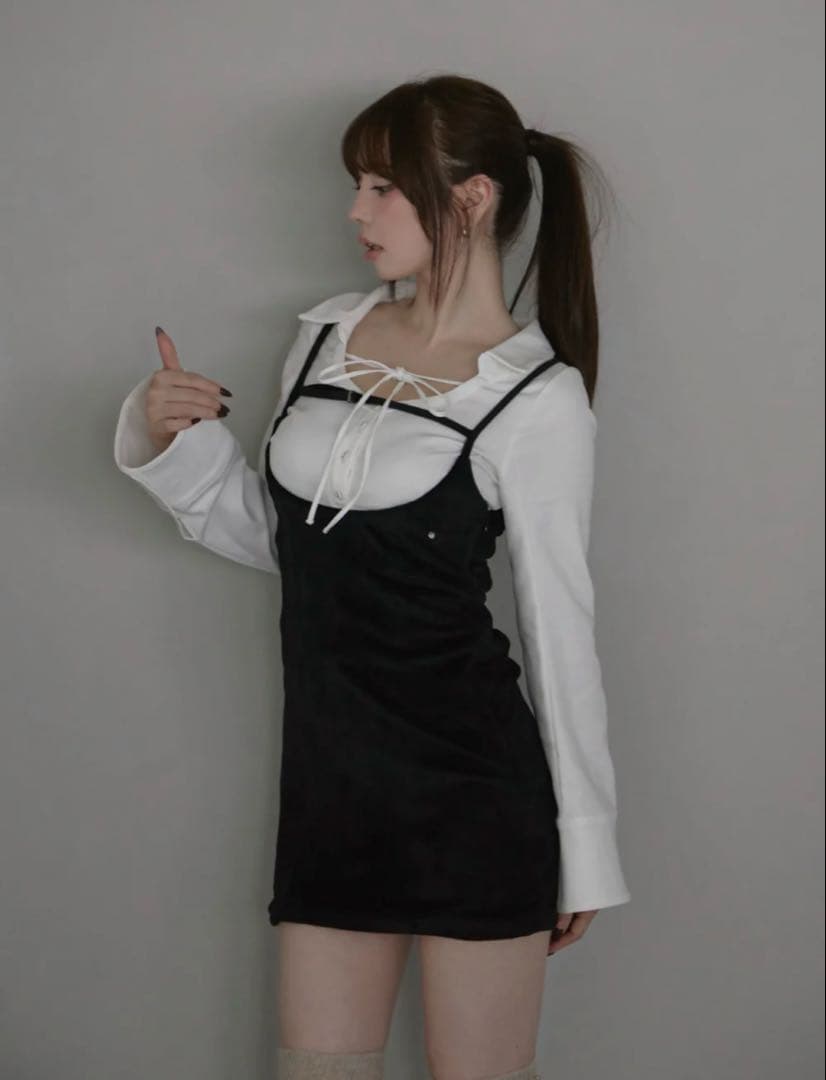 ワンピース Betty velour mini dress