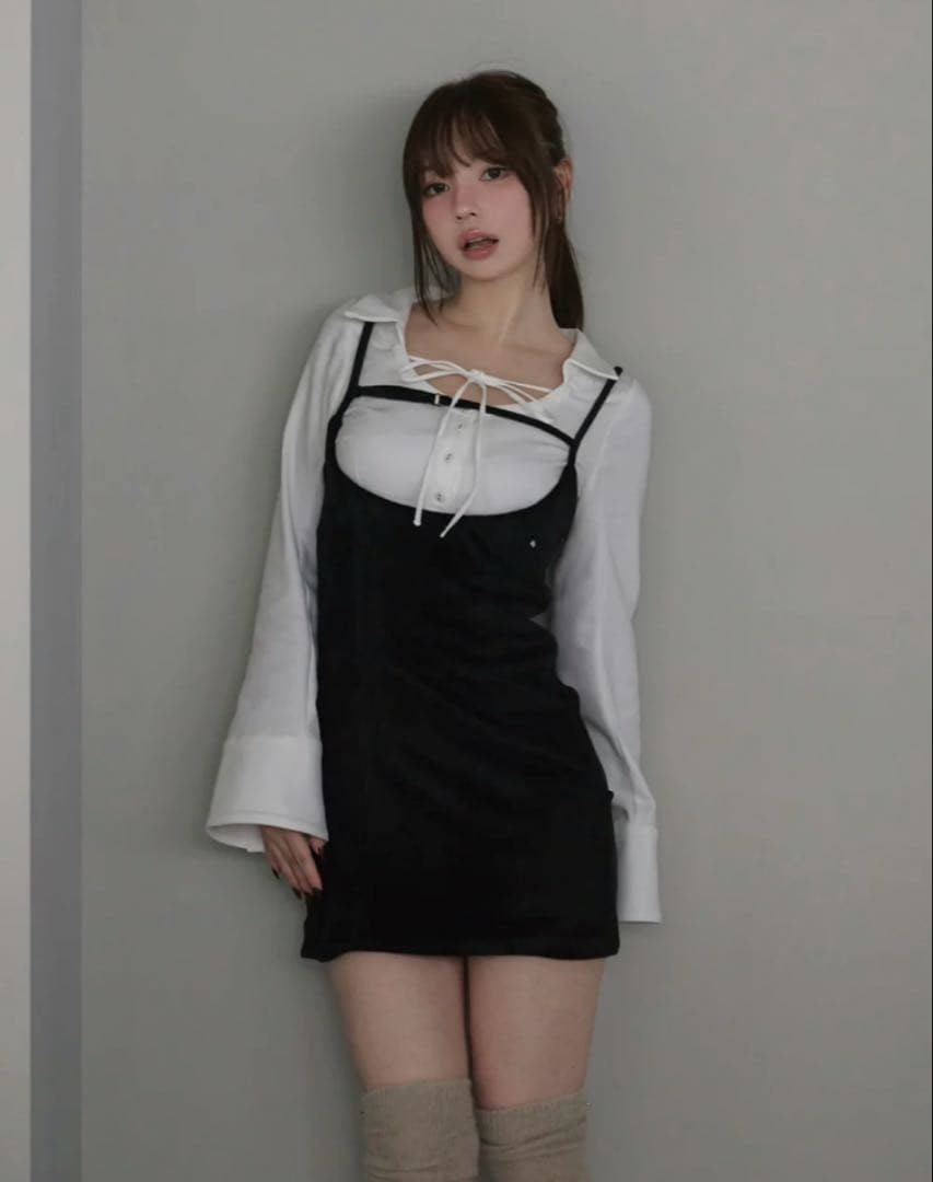 ワンピース Betty velour mini dress