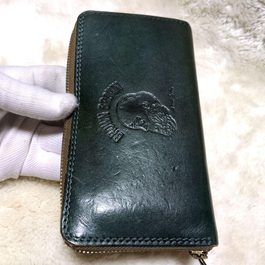 BrownBrown　ブラウンブラウン　ミドルウォレット　ラウンド長財布