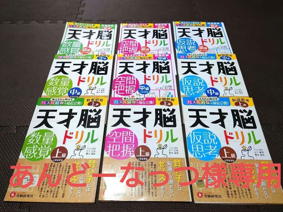 【あんどーなっつ】天才脳ドリル 9冊＋算数ラボ6冊セット